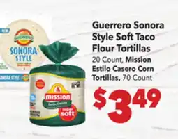 Vallarta Supermarkets Guerrero Sonora Style Soft Taco Flour Tortillas offer