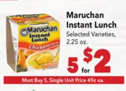 Vallarta Supermarkets Maruchan Instant Lunch offer