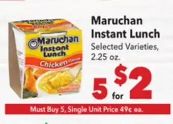 Vallarta Supermarkets Maruchan Instant Lunch offer