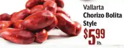 Vallarta Supermarkets Vallarta Chorizo Bolita Style offer