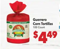 Vallarta Supermarkets Guerrero Corn Tortillas offer