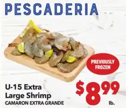 Vallarta Supermarkets U-15 Extra Large Shrimp / CAMARON EXTRA GRANDE offer