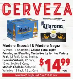 Vallarta Supermarkets Modelo Especial & Modelo Negra offer