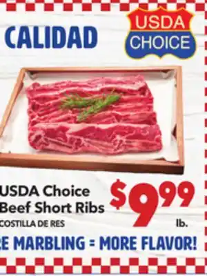 Vallarta Supermarkets USDA Choice Beef Short Ribs / COSTILLA DE RES offer