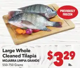 Vallarta Supermarkets Large Whole Cleaned Tilapia / MOJARRA LIMPIA GRANDE offer
