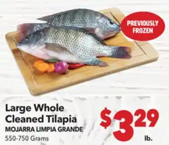 Vallarta Supermarkets Large Whole Cleaned Tilapia / MOJARRA LIMPIA GRANDE offer