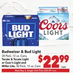 Vallarta Supermarkets Budweiser & Bud Light offer