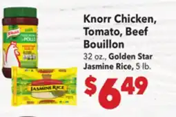 Vallarta Supermarkets Knorr Chicken, Tomato, Beef Bouillon offer