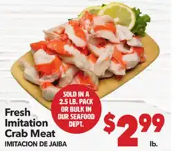 Vallarta Supermarkets Fresh Imitation Crab Meat / IMITACION DE JAIBA offer