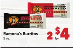 Vallarta Supermarkets Ramona's Burritos offer