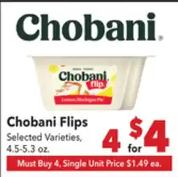 Vallarta Supermarkets Chobani Flips offer