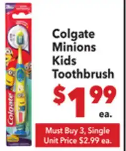Vallarta Supermarkets Colgate Minions Kids Toothbrush offer