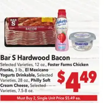 Vallarta Supermarkets Bar S Hardwood Bacon offer