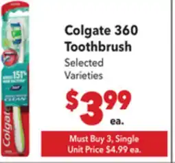 Vallarta Supermarkets Colgate 360 Toothbrush offer