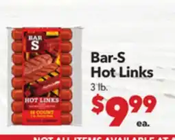 Vallarta Supermarkets Bar-S Hot Links offer