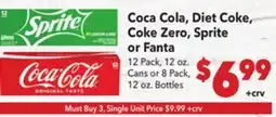 Vallarta Supermarkets Coca Cola, Diet Coke, Coke Zero, Sprite or Fanta offer