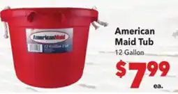 Vallarta Supermarkets American Maid Tub offer