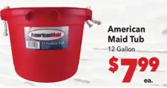 Vallarta Supermarkets American Maid Tub offer