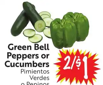 Foodmaxx Green Bell Peppers or Cucumbers offer