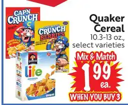 Foodmaxx Quaker Cereal offer