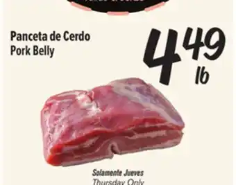 El Super Pork Belly offer