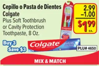 El Super Plus Soft Toothbrush or Cavity Protection Toothpaste offer