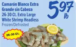 El Super 26-30 Ct. Extra Large White Shrimp Headless offer