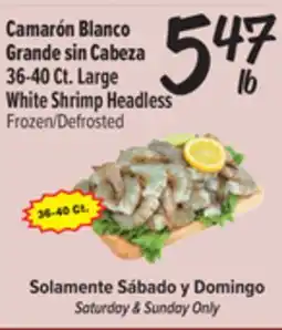 El Super Large White Shrimp Headless offer