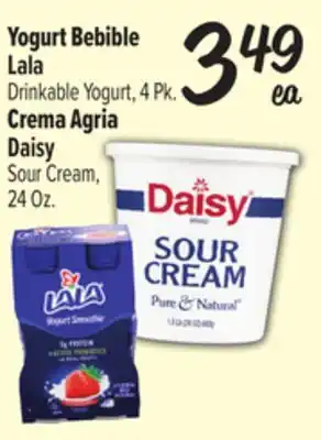El Super Lala Drinkable Yogurt, 4 Pk., Daisy Sour Cream, 24 Oz offer