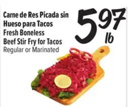 El Super Fresh Boneless Beef Stir Fry for Tacos offer
