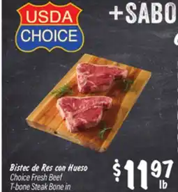 El Super Choice Fresh Beef T-bone Steak offer