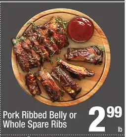 Super King Markets Pork Ribbed Belly or Whole Spare Ribs offer