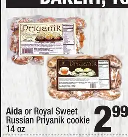 Super King Markets Aida or Royal Sweet Russian Priyanik cookie offer