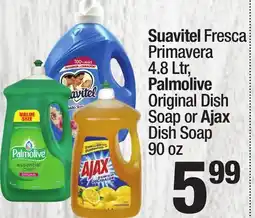 Super King Markets Suavitel Fresca Primavera 4.8 Ltr, Palmolive Original Dish Soap or Ajax Dish Soap 90 oz offer