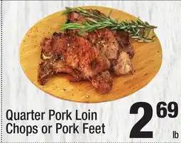 Super King Markets Quarter Pork Loin Chops or Pork Feet offer