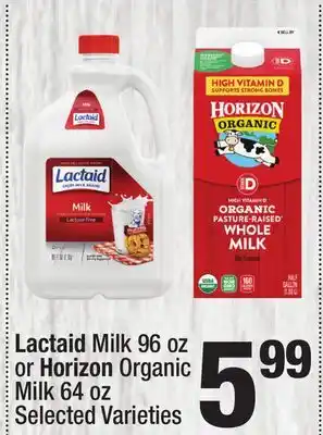 Super King Markets Lactaid Milk 96 oz or Horizon Organic Milk 64 oz offer