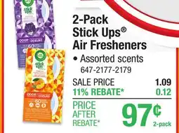 Menards AirWick Crisp Breeze Stick Ups offer