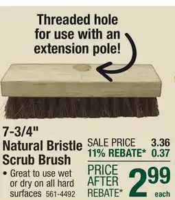 Menards Natural Bristle Scrub Brush offer