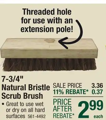 Menards Natural Bristle Scrub Brush offer