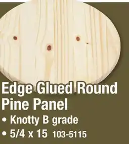Menards Mastercraft 5/4 x 15 Edge Glued Round Panel offer