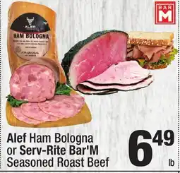 Super King Markets Alef Ham Bologna or Serv-Rite Bar'M Seasoned Roast Beef offer