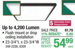 Menards Patriot Lighting 4200 Lumens 2 x 2 LED White Flat Panel Light offer