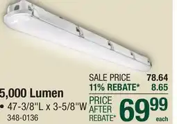 Menards Sylvania 5000 Lumen 48 Integrated LED Vapor Tight Light offer