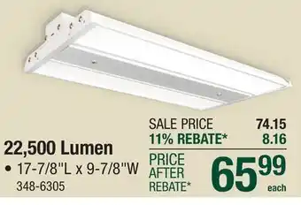 Menards Patriot Lighting 22500 Lumens LED High Bay Light offer