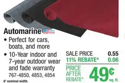 Menards Foss Automarine Gray Indoor/Outdoor Carpet 6 ft. Wide offer