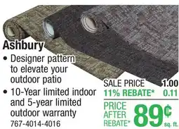 Menards U-Carpet Ashbury Rustic Indoor/Outdoor Carpet 12 ft. Wide offer