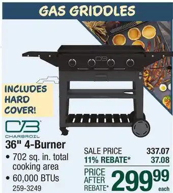Menards Char-Broil Performance Series 36 4-Burner Propane Gas Griddle offer