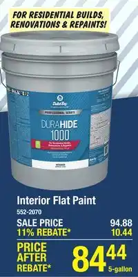 Menards Dutch Boy Professional DuraHide 1000 Flat Ultra White Paint - 5 gal offer