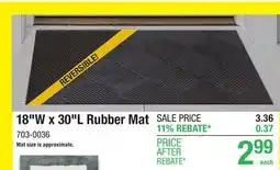 Menards Korhani Home Black 18 x 30 Reversible Rubber Door Mat offer