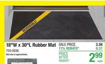 Menards Korhani Home Black 18 x 30 Reversible Rubber Door Mat offer